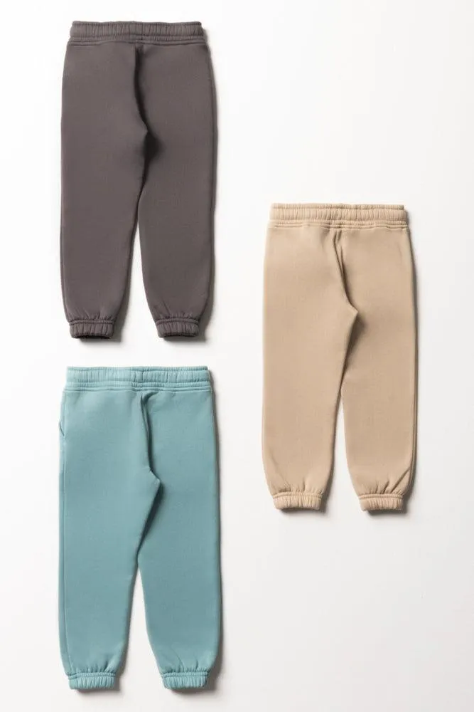 3 Pack Trackpants Grey, Natural & Blue