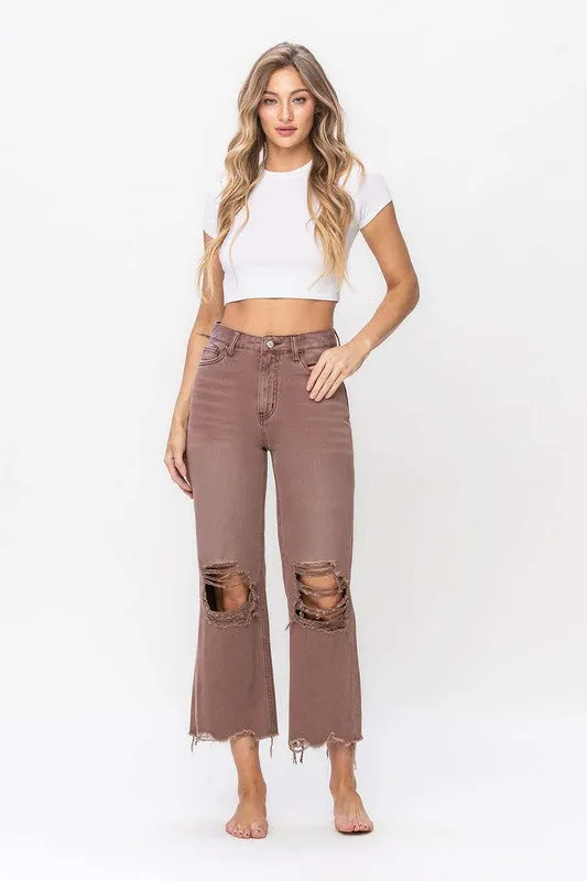 90's Vintage Crop Flare Jean || Coco