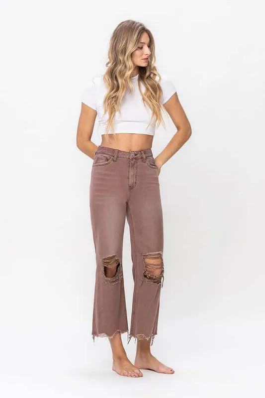 90's Vintage Crop Flare Jean || Coco