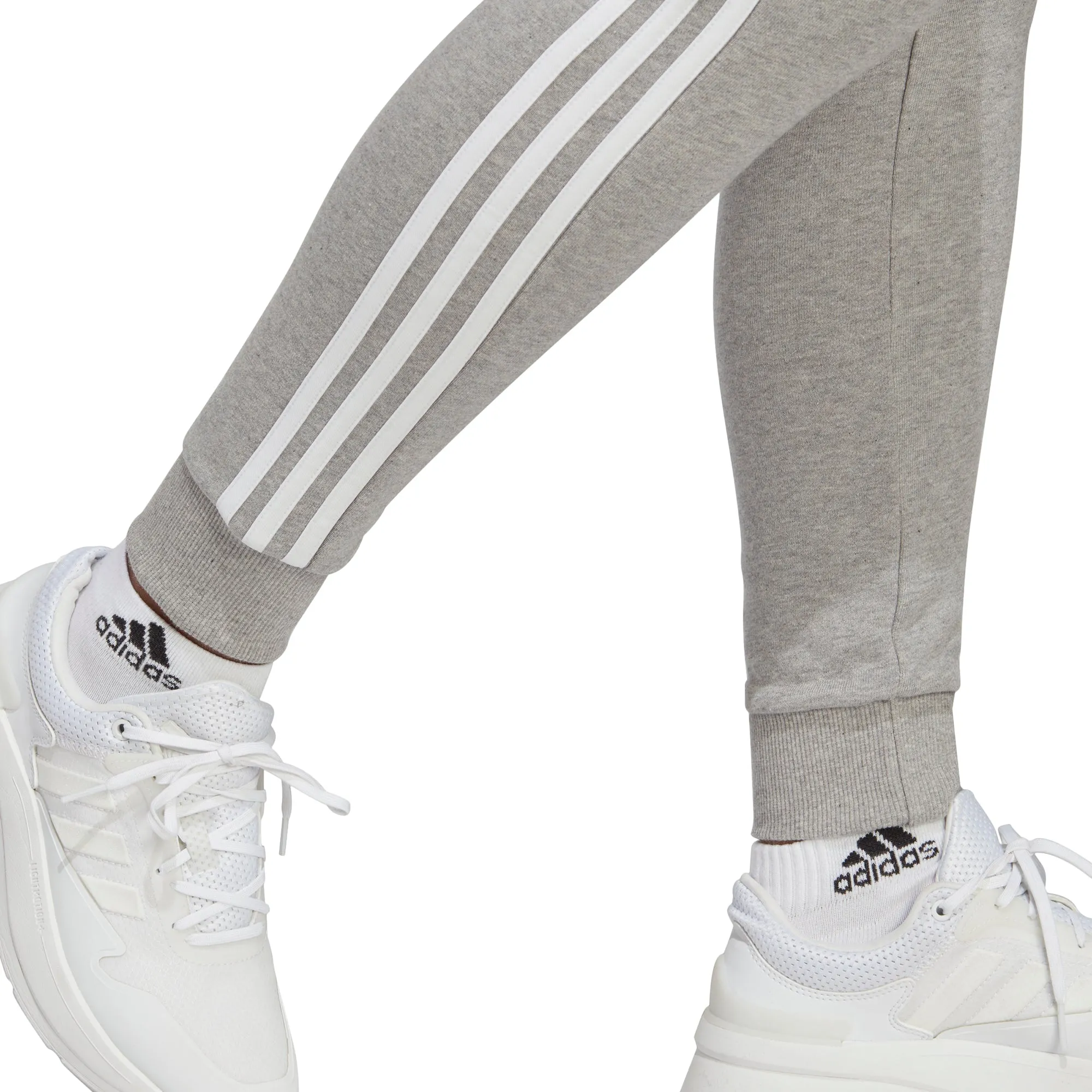 adidas Essentials 3 Stripes Womens Joggers - Grey