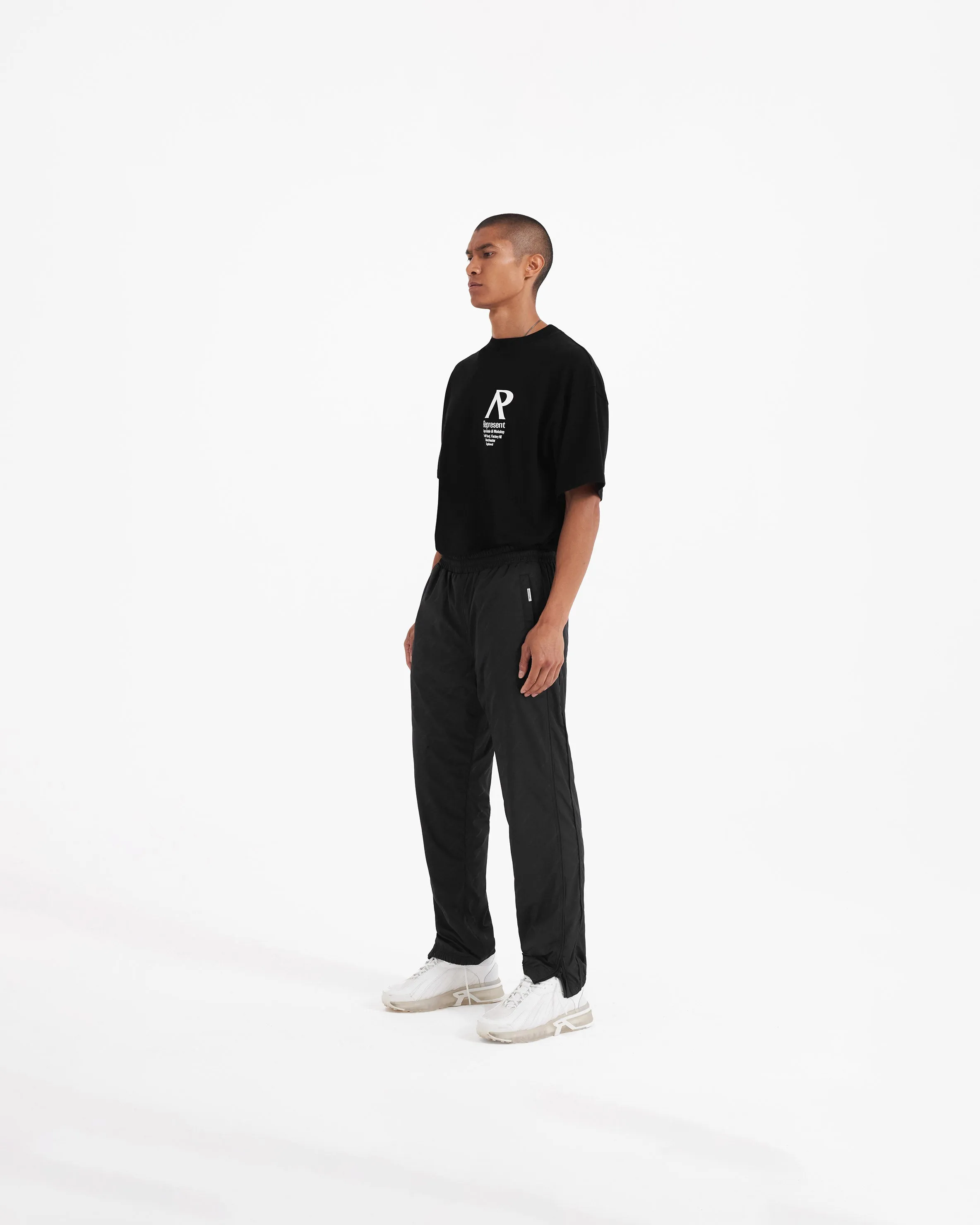 All Over Logo Trackpants - Black