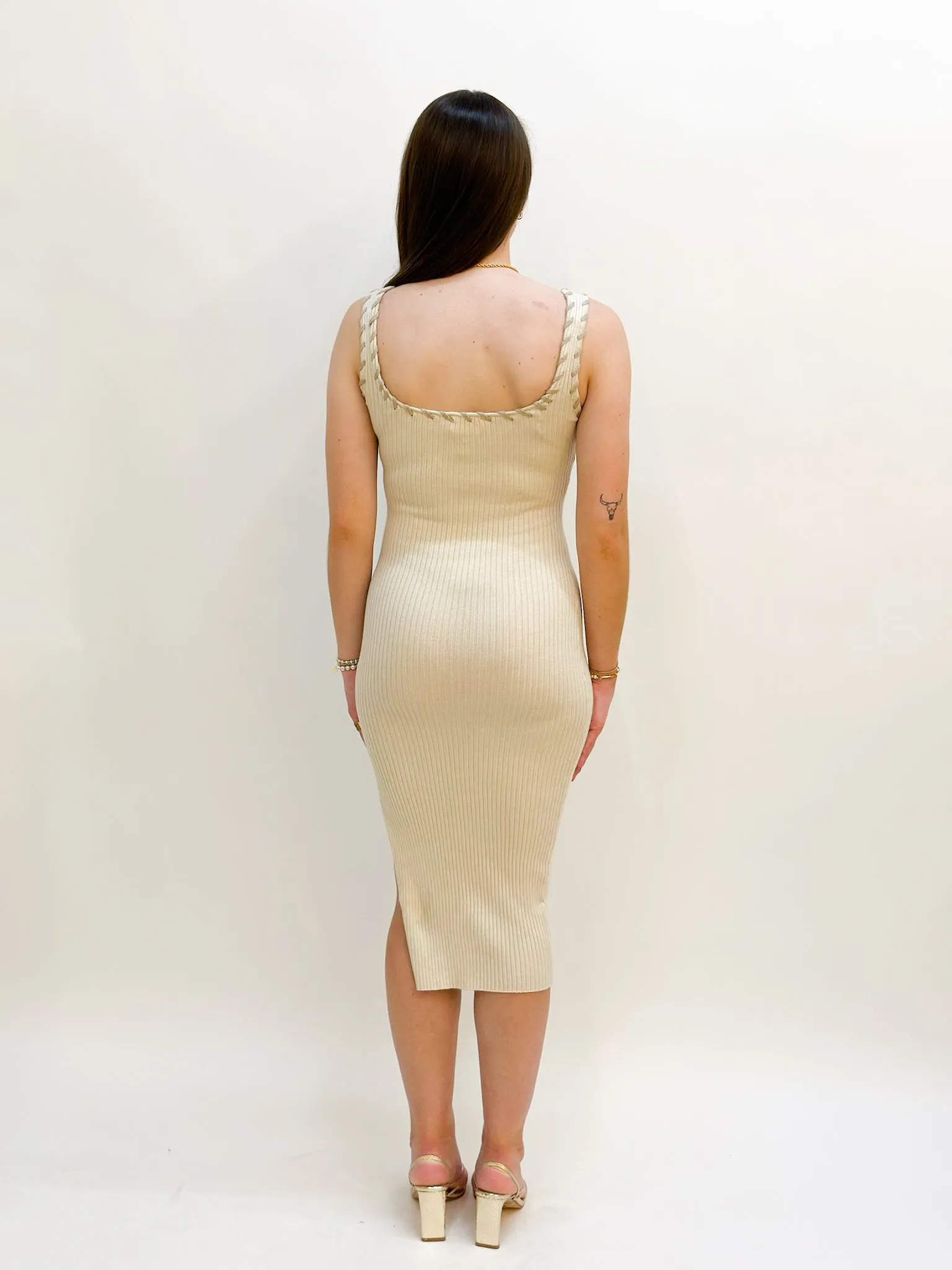 Amias Midi Dress- Cream