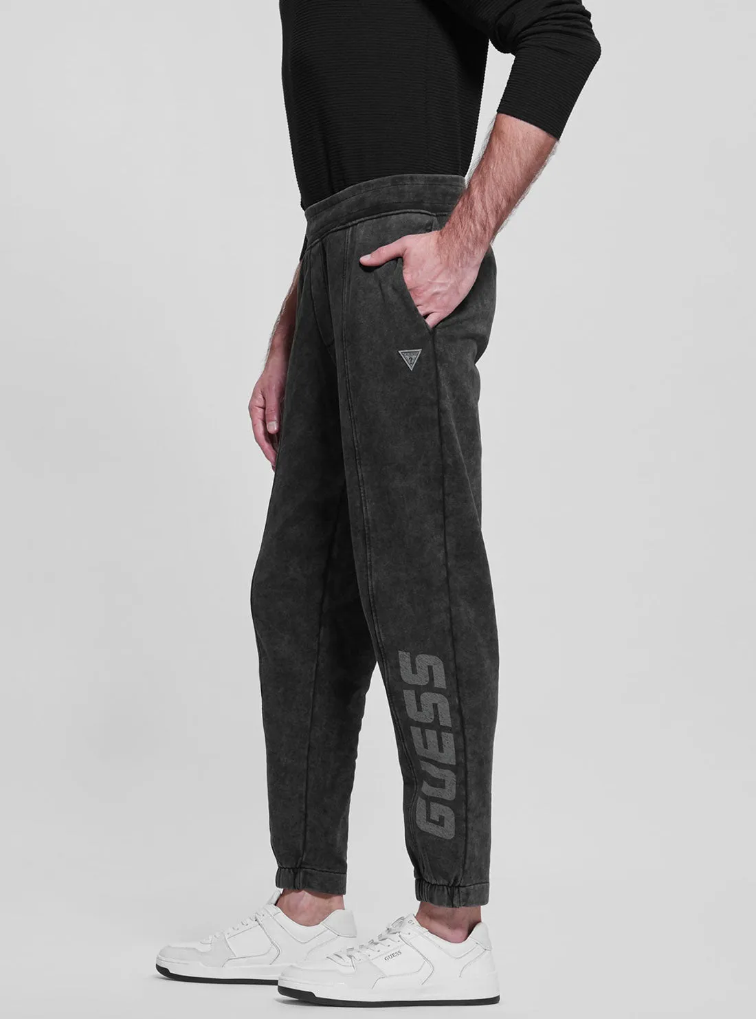 Black Arnt Active Logo Trackpants