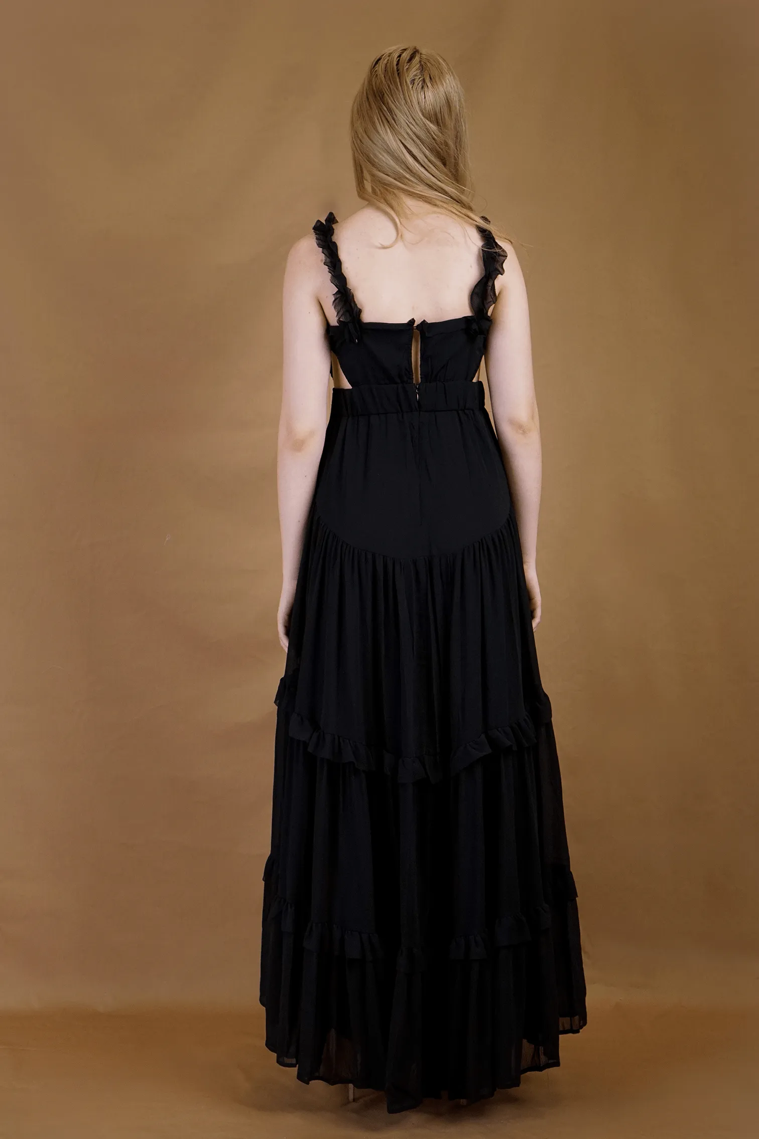 Black Chiffon Maxi Dress