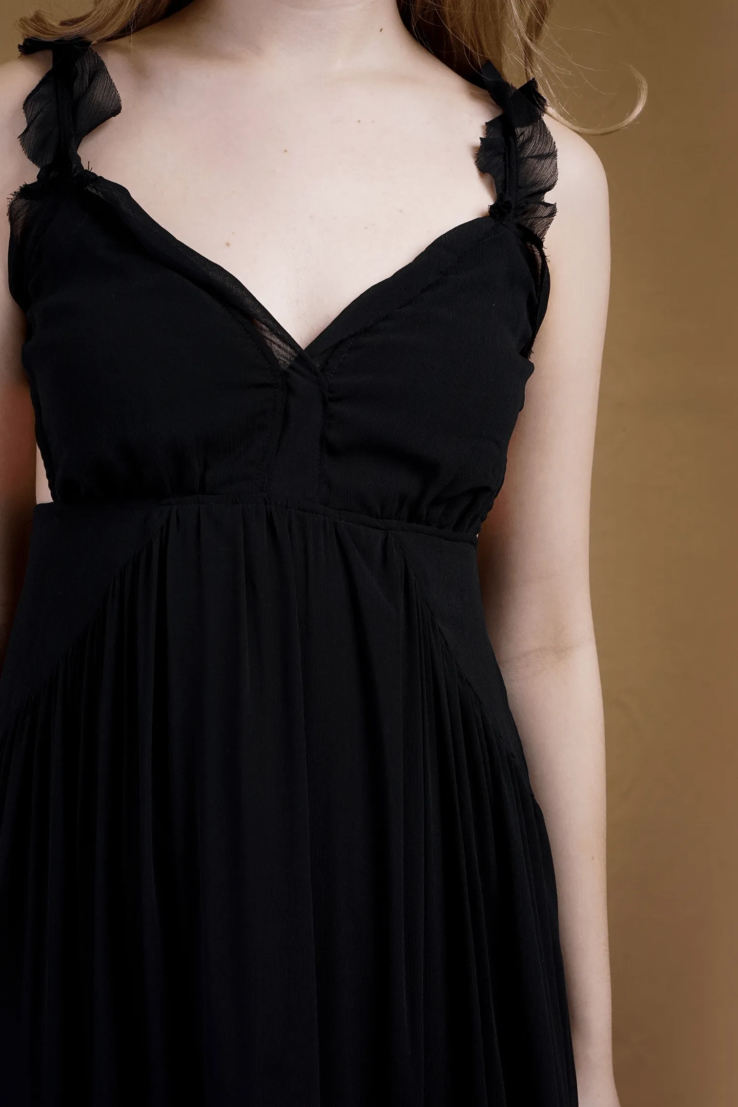 Black Chiffon Maxi Dress