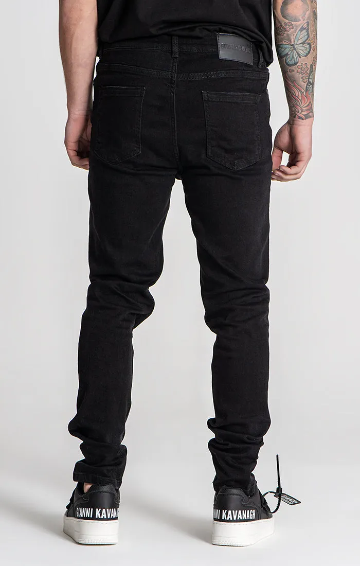 Black Core Ripped Slim Fit Jeans