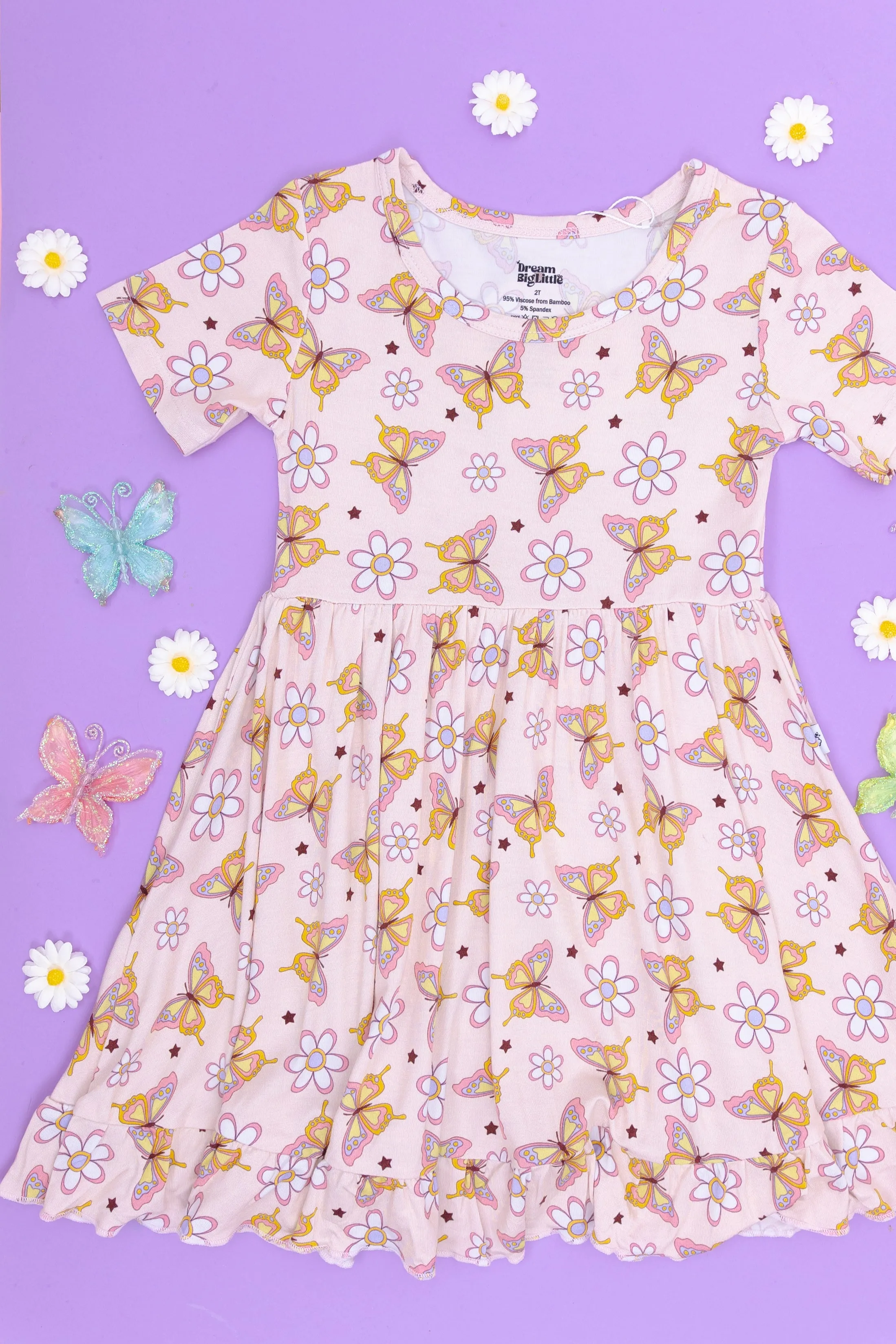 BLOSSOMIN' BUTTERFLY DREAM RUFFLE DRESS