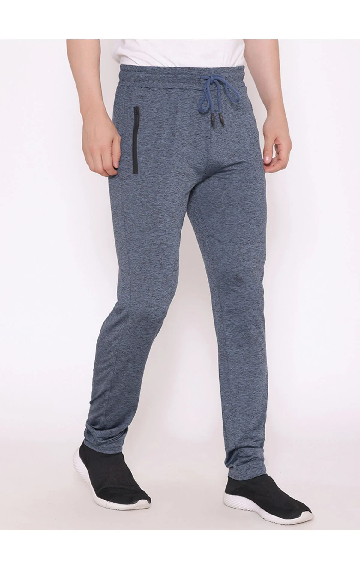 Bodyactive Polyester Sports Trackpants for Men-L23-STGREY