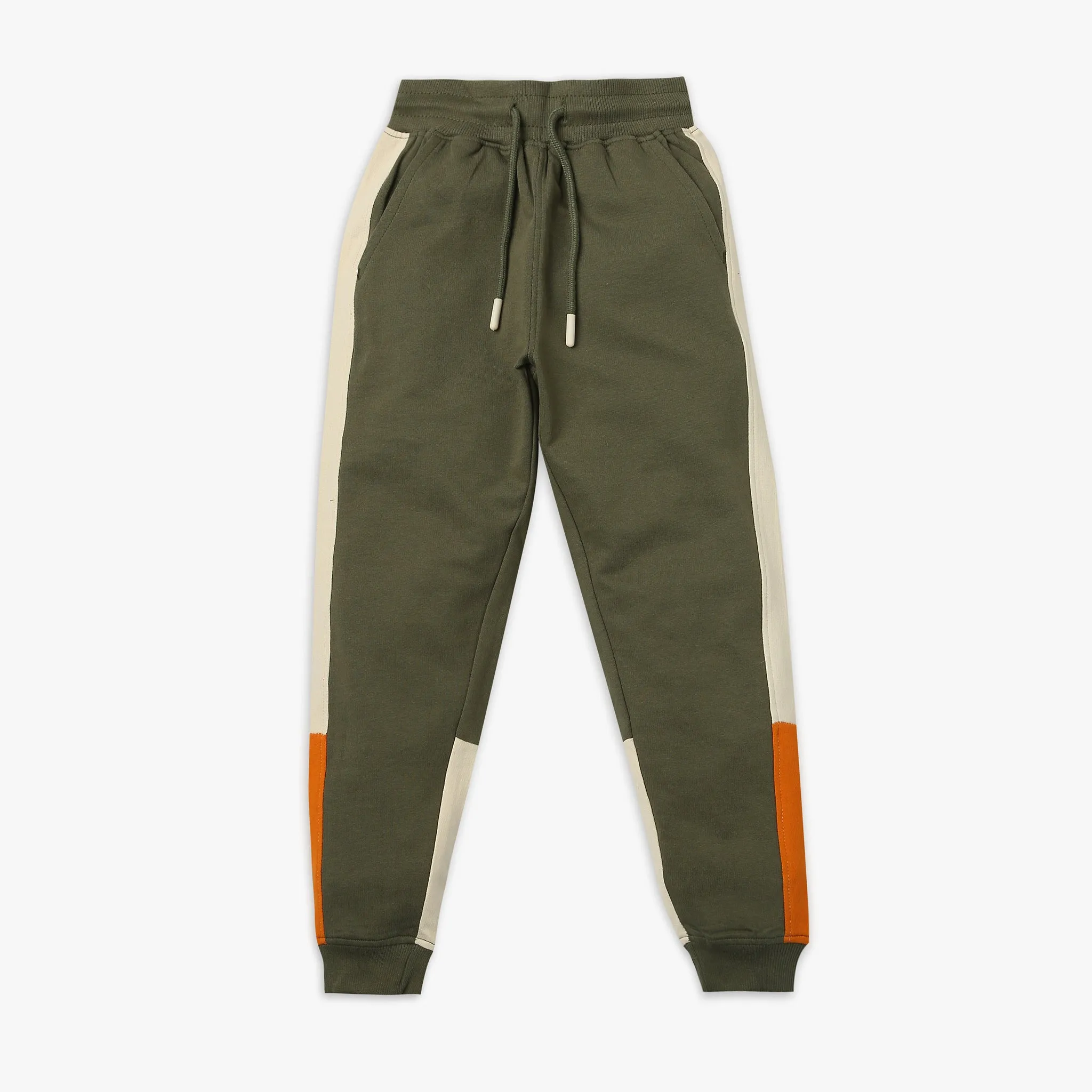 Boy's Regular Fit Solid Mid Rise Trackpants