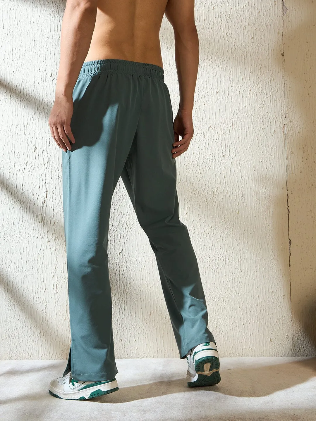 Cadet Blue Boot Cut Trackpants