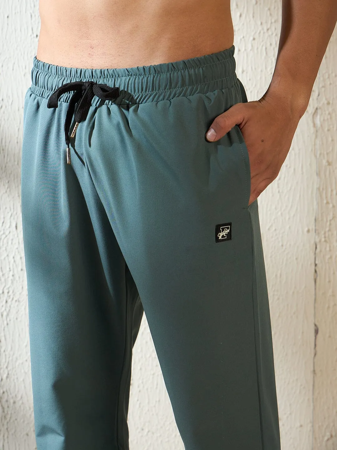 Cadet Blue Boot Cut Trackpants