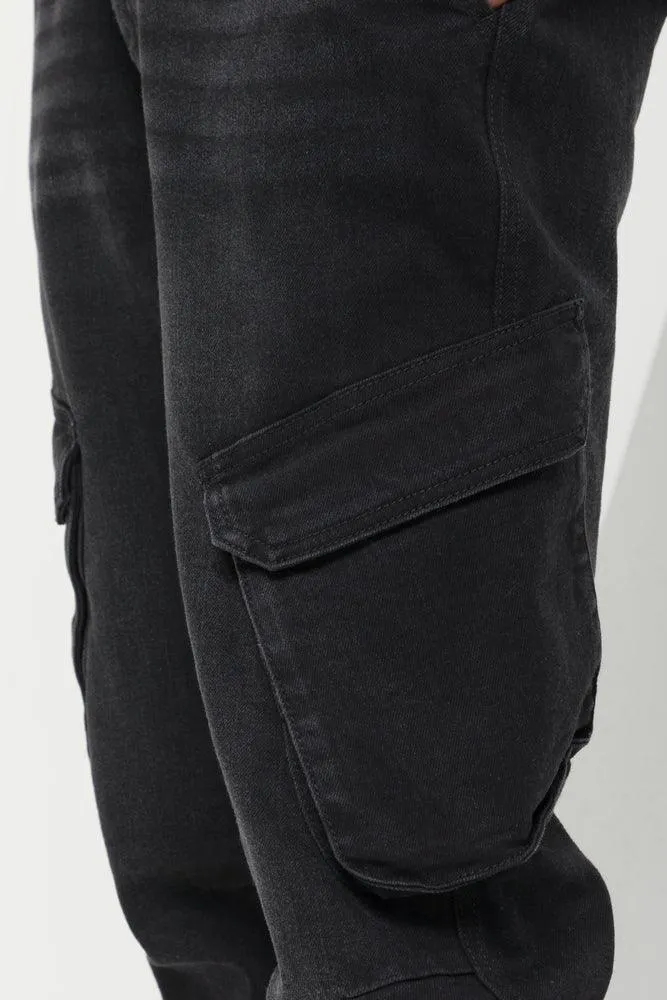 Cargo Skinny Jean Black