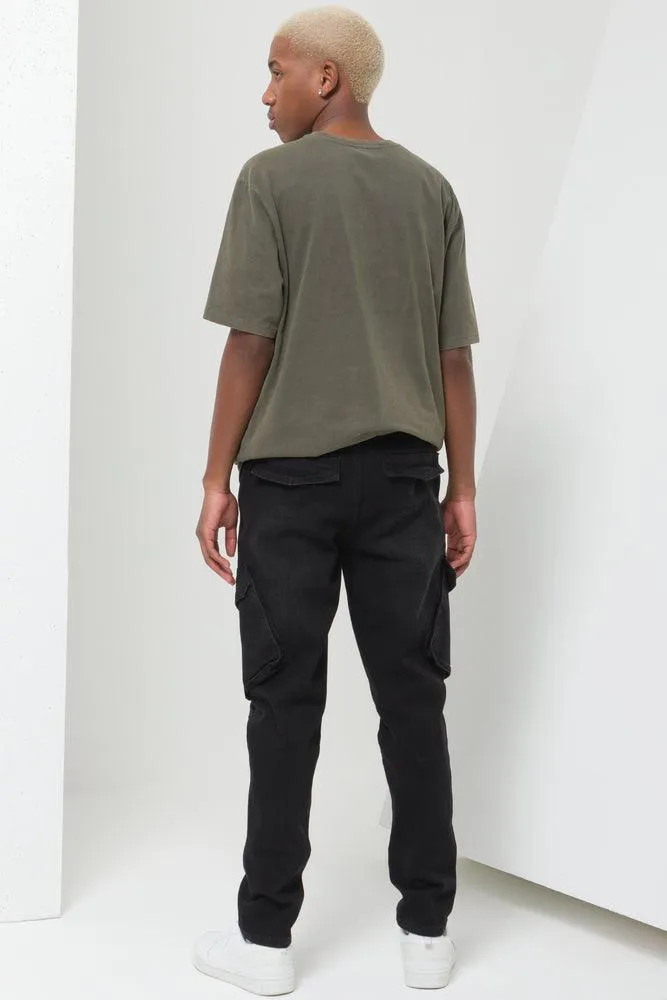 Cargo Skinny Jean Black