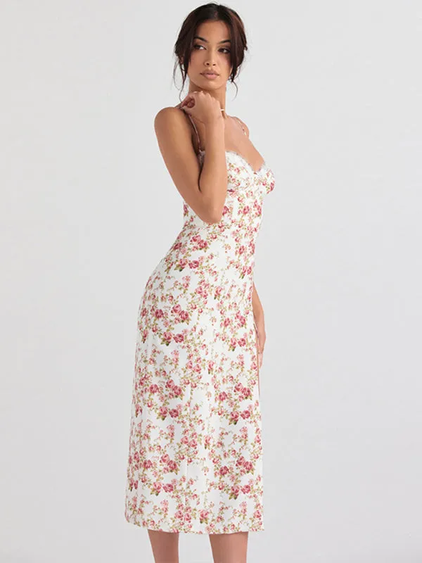 Chic Botanical Midi Dress