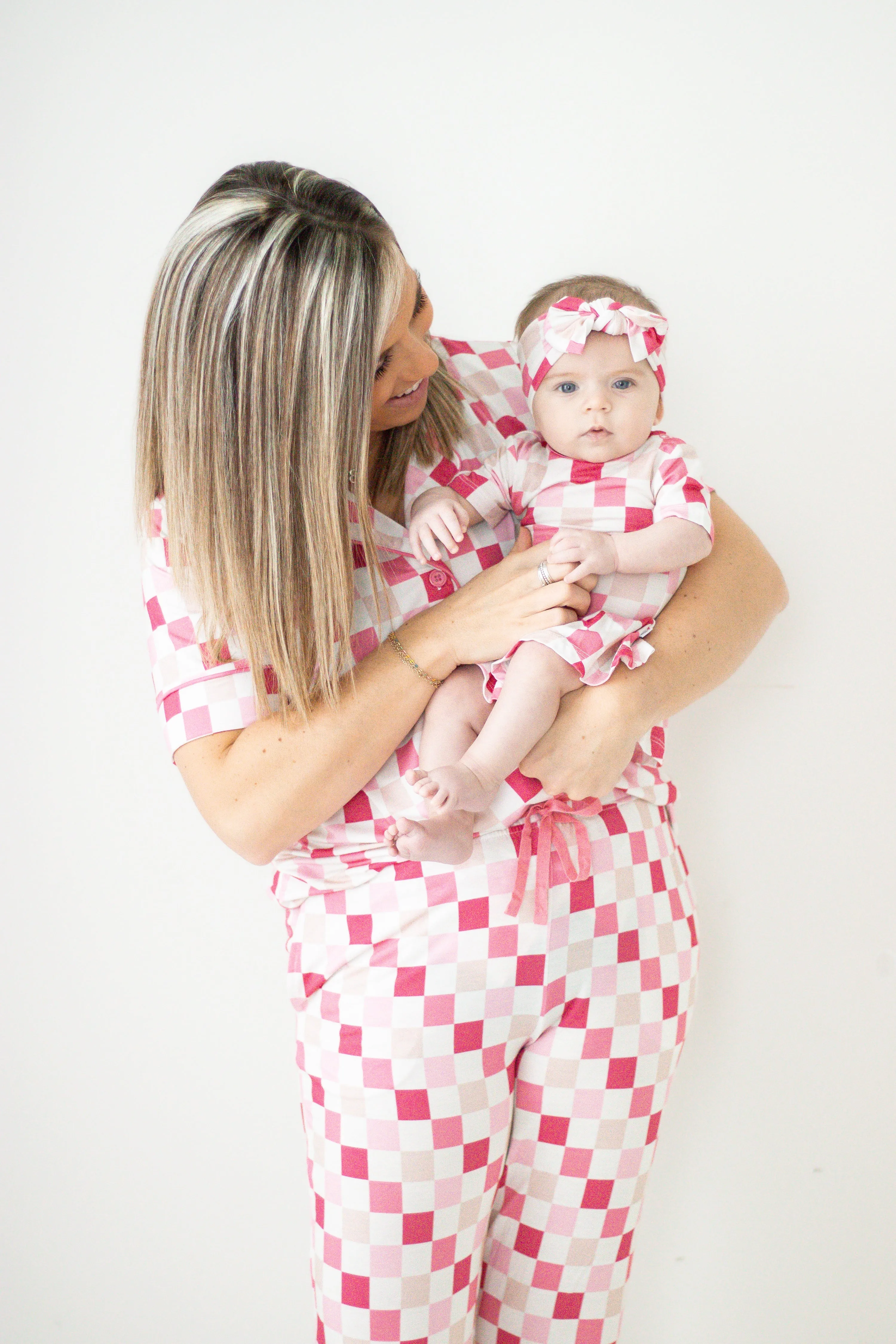 DREAMY PINK CHECKERS DREAM BODYSUIT DRESS