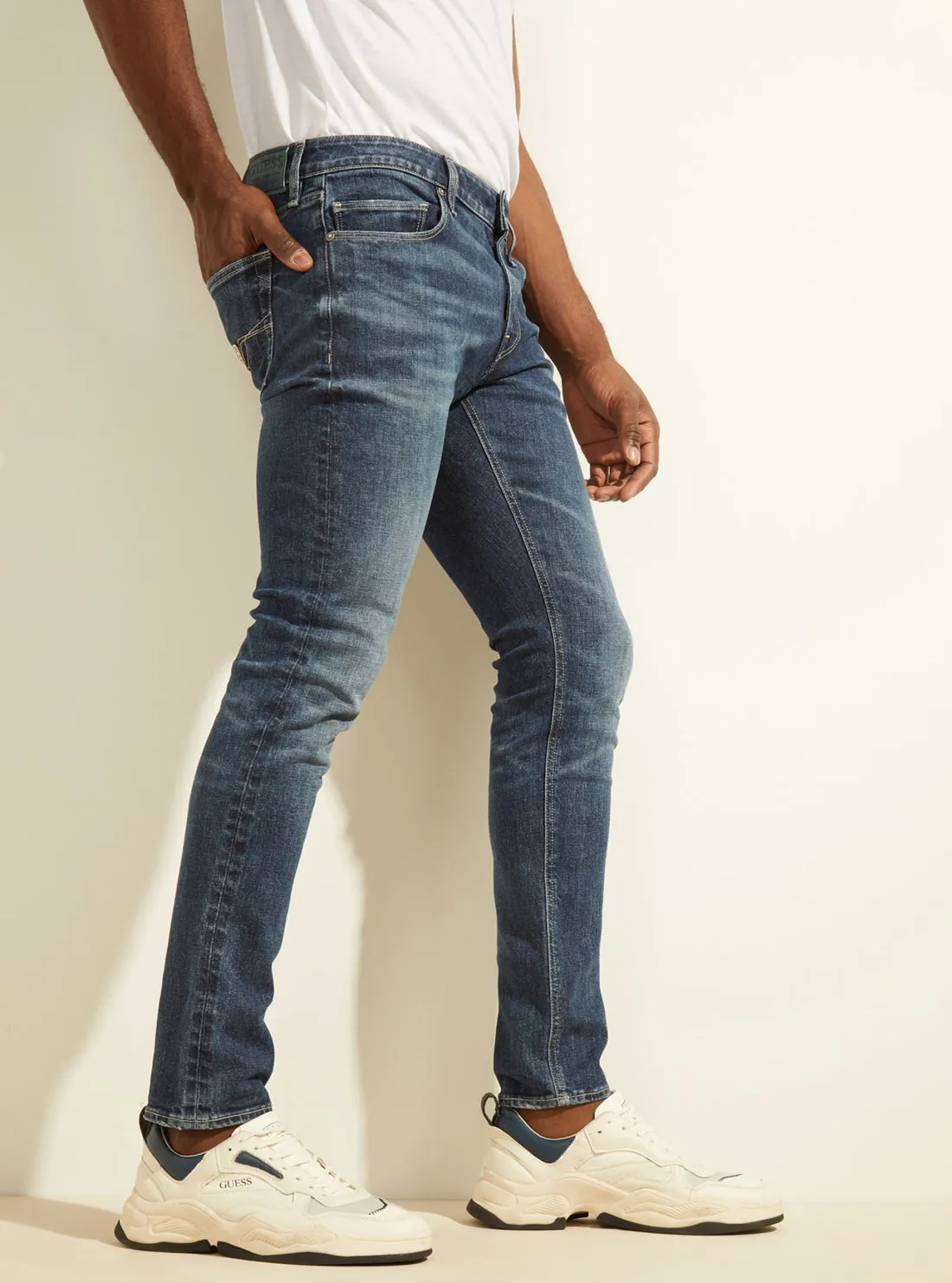 Eco Mid-Rise Skinny Chris Denim Jeans In Samurai Wash