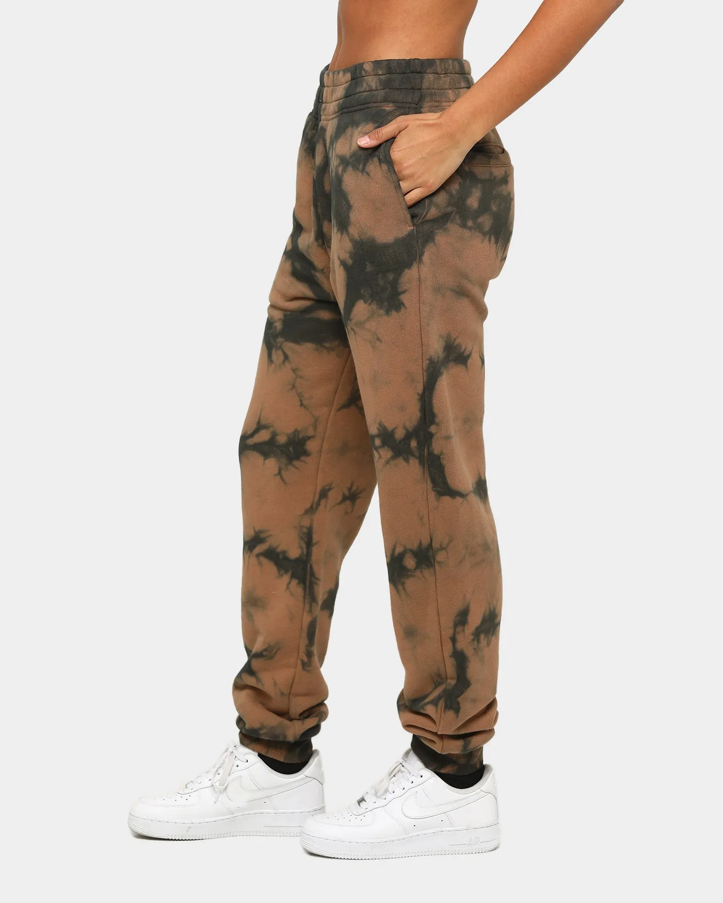 EN ES Tie Dye Trackpants Brown/Black