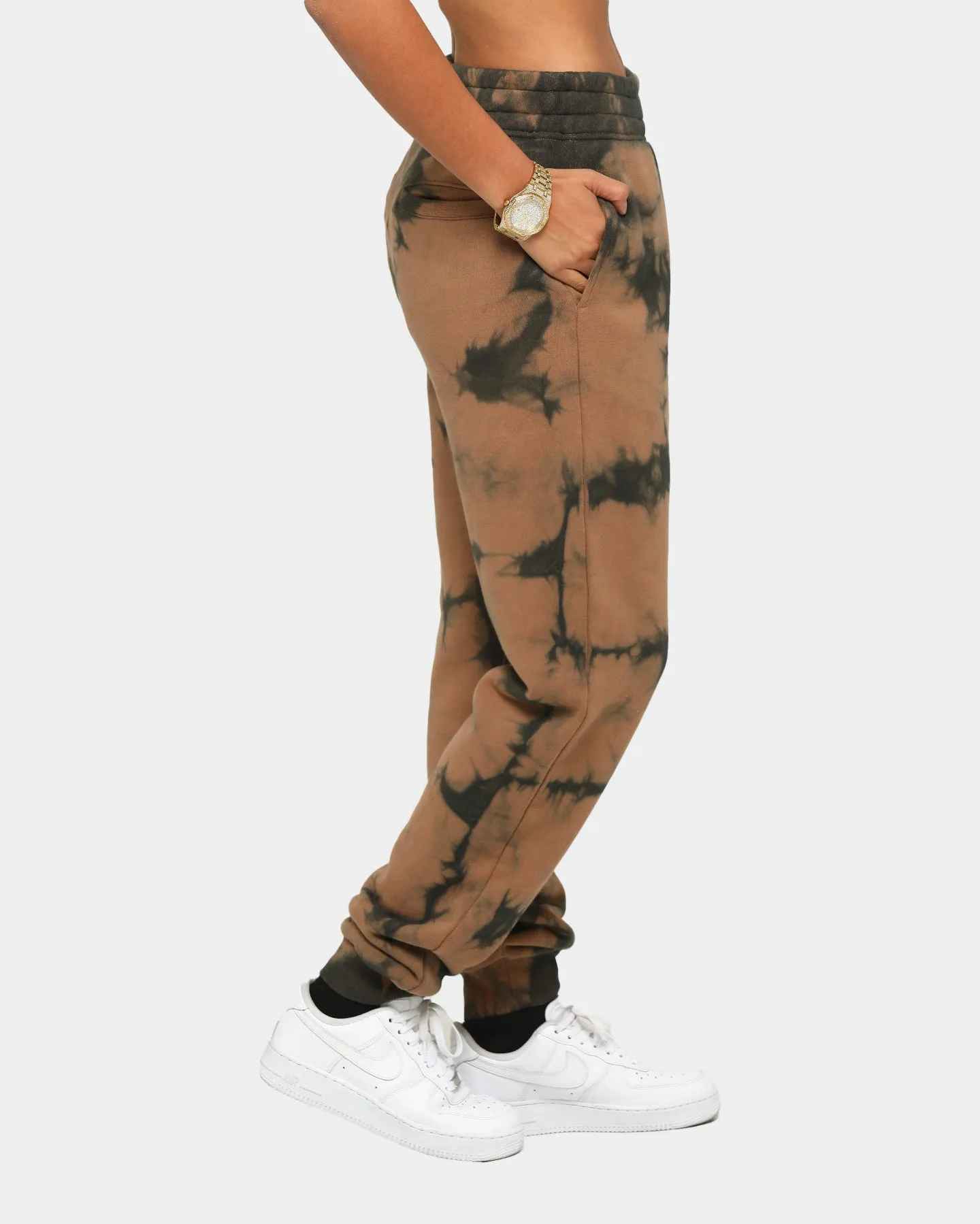 EN ES Tie Dye Trackpants Brown/Black