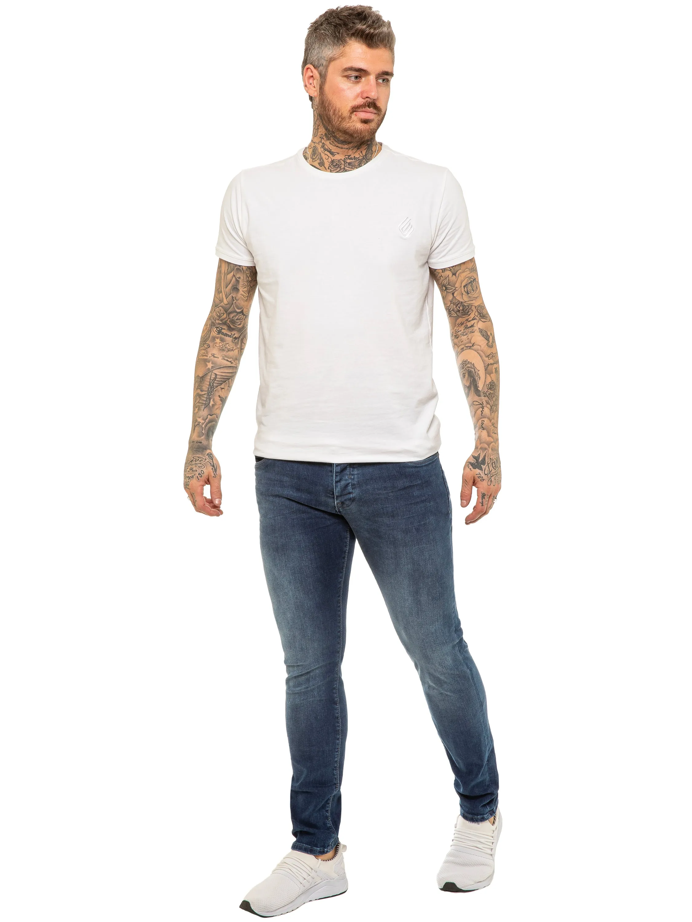 ETO | Mens Designer Basic Hyperstretch Blue Jeans