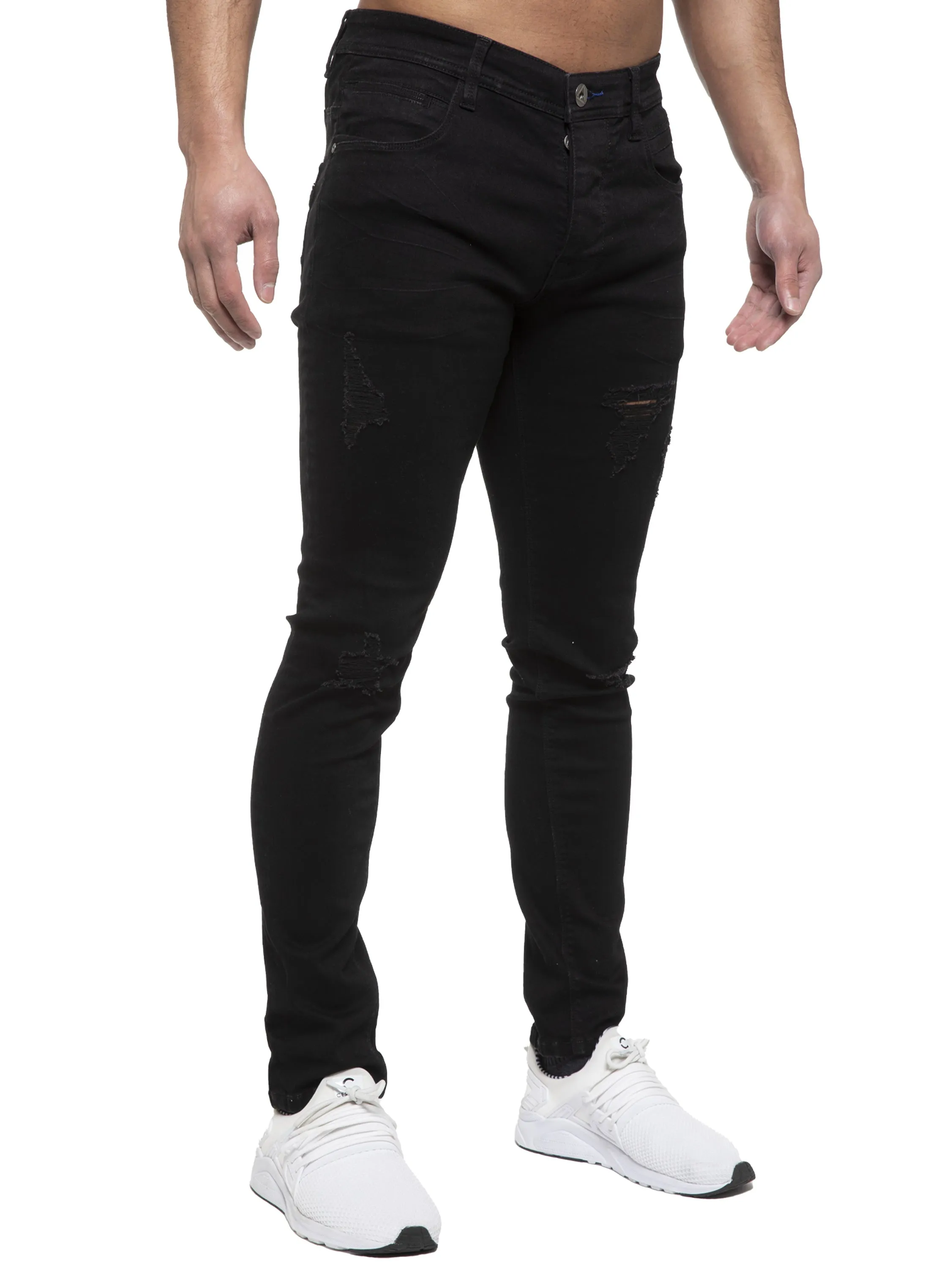 ETO | Mens Designer Hyperstretch Skinny Fit Distressed Jeans