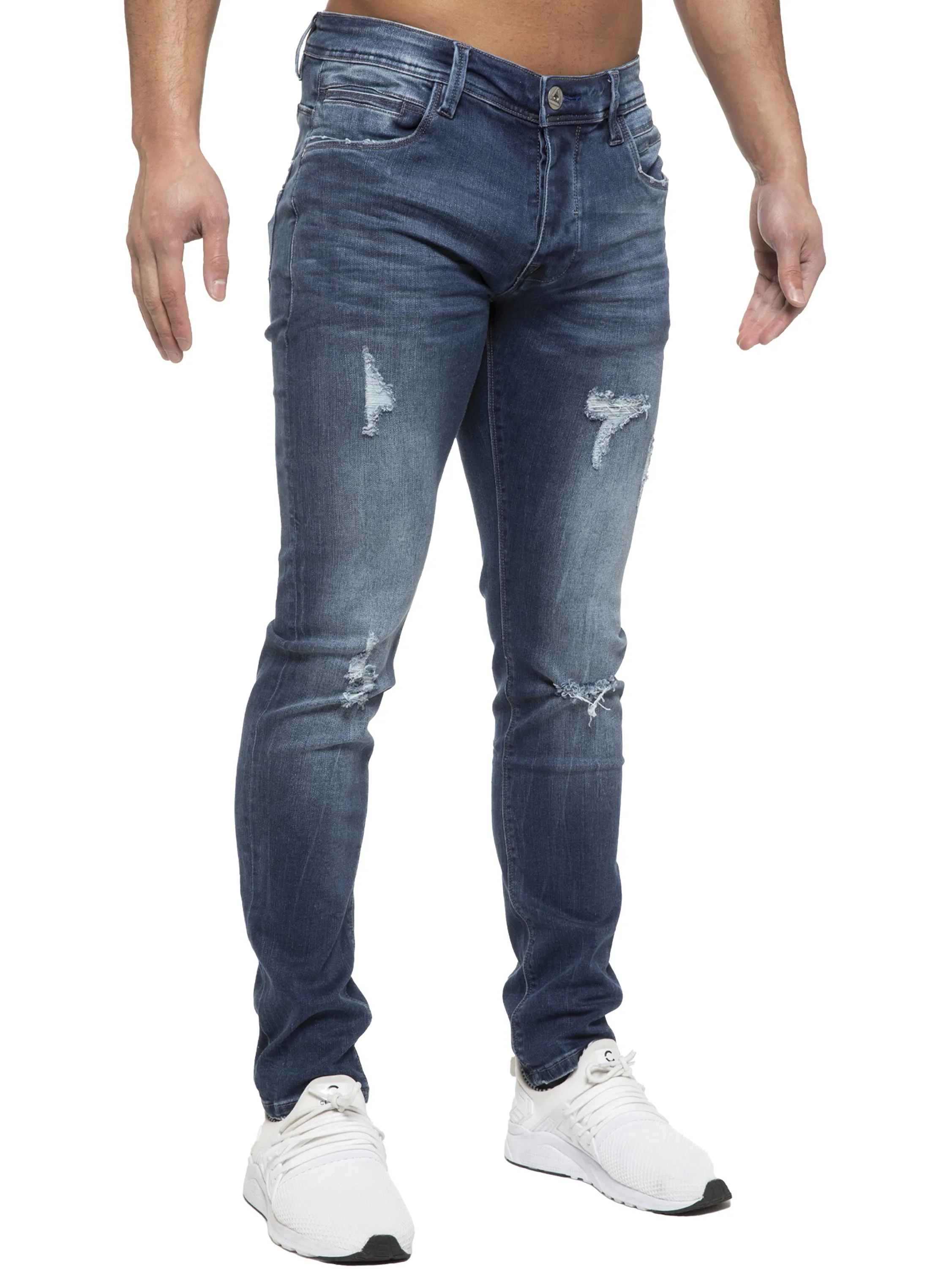 ETO | Mens Designer Hyperstretch Skinny Fit Distressed Jeans