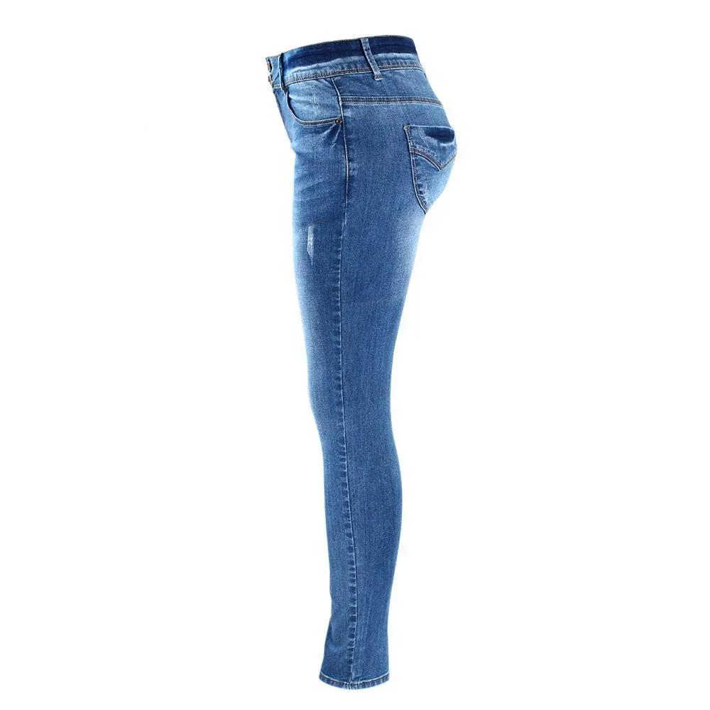 Fading Stretch Skinny Denim Jeans