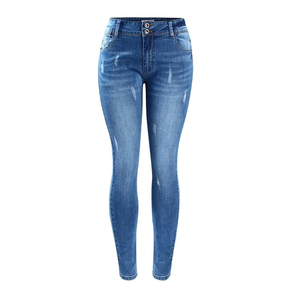 Fading Stretch Skinny Denim Jeans