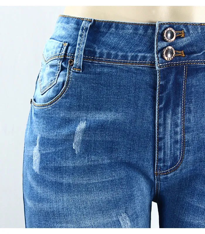 Fading Stretch Skinny Denim Jeans