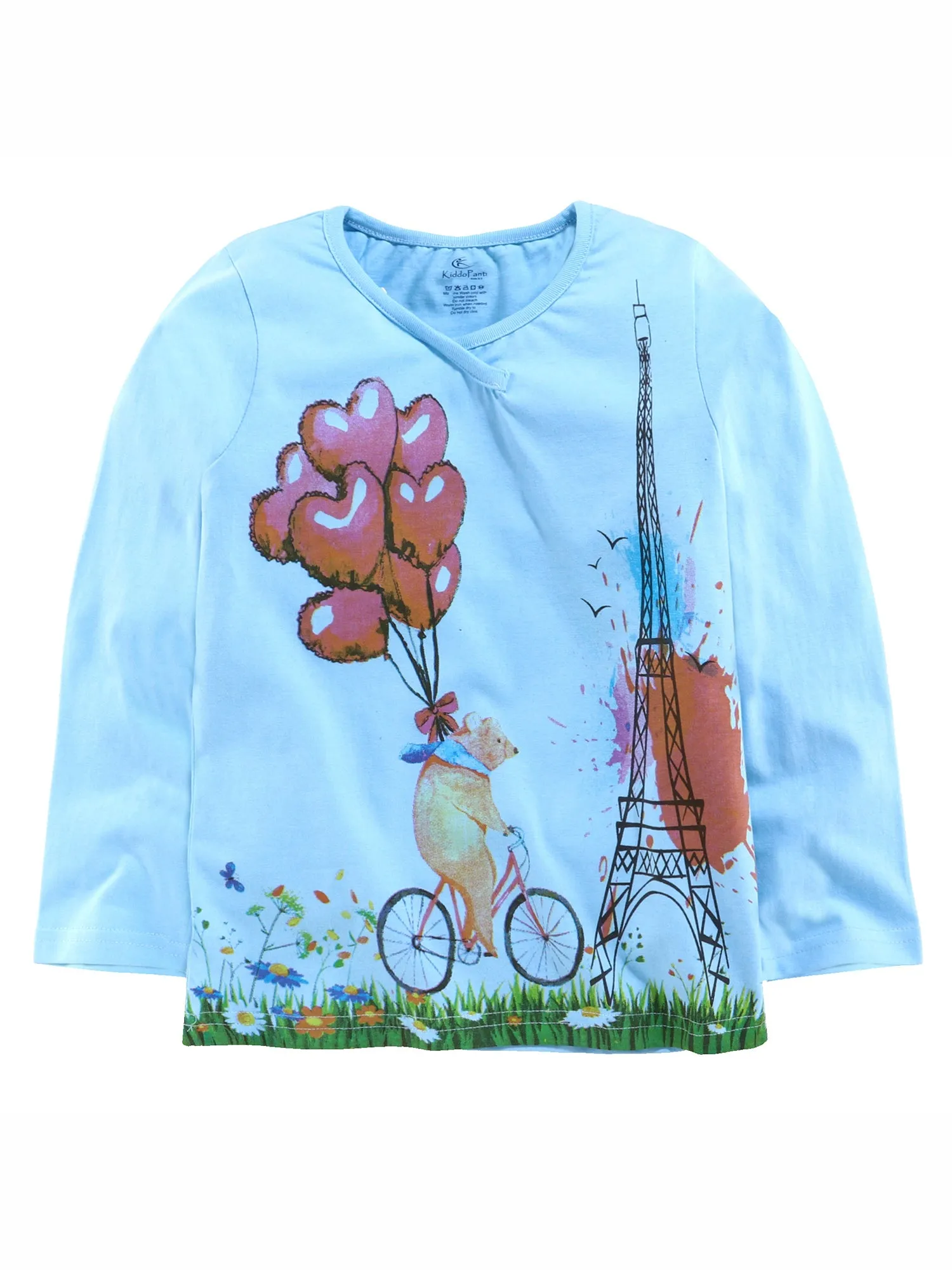 Girls Cotton T-Shirt with Pyjama Pant