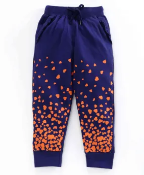 Girls Printed Cotton Track Pant