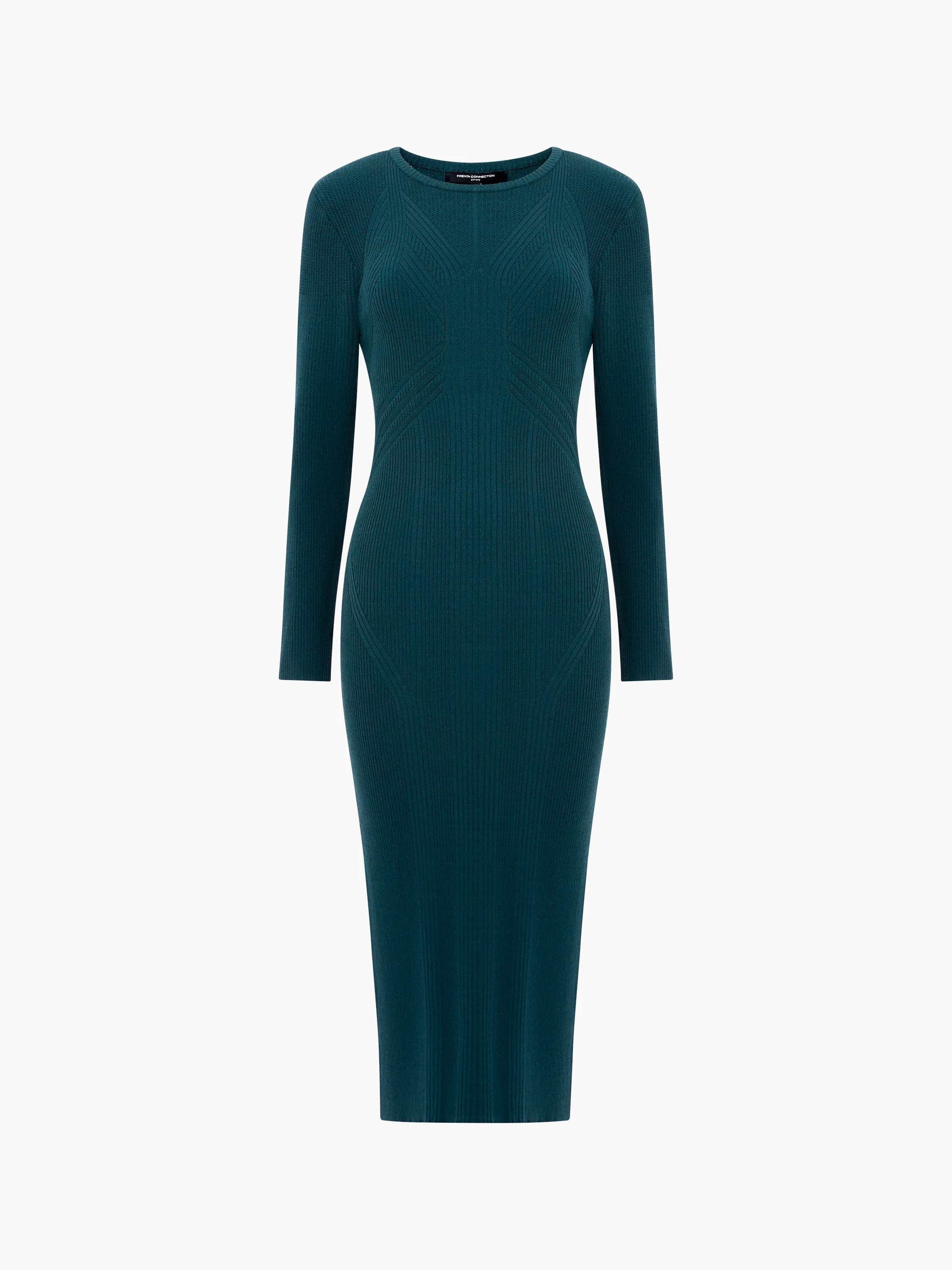 Kairi Rib Long Sleeve Midi Dress