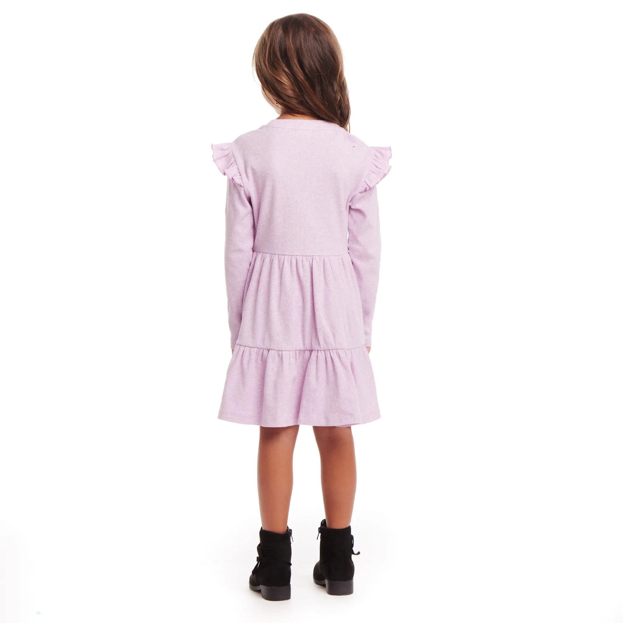 Kids Purple Jersey Dress | Black Cat