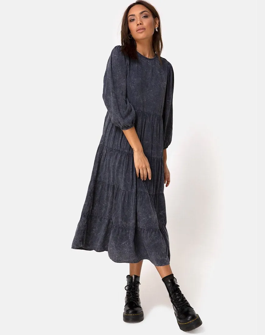 Magnolia Dress in Wash Out Black