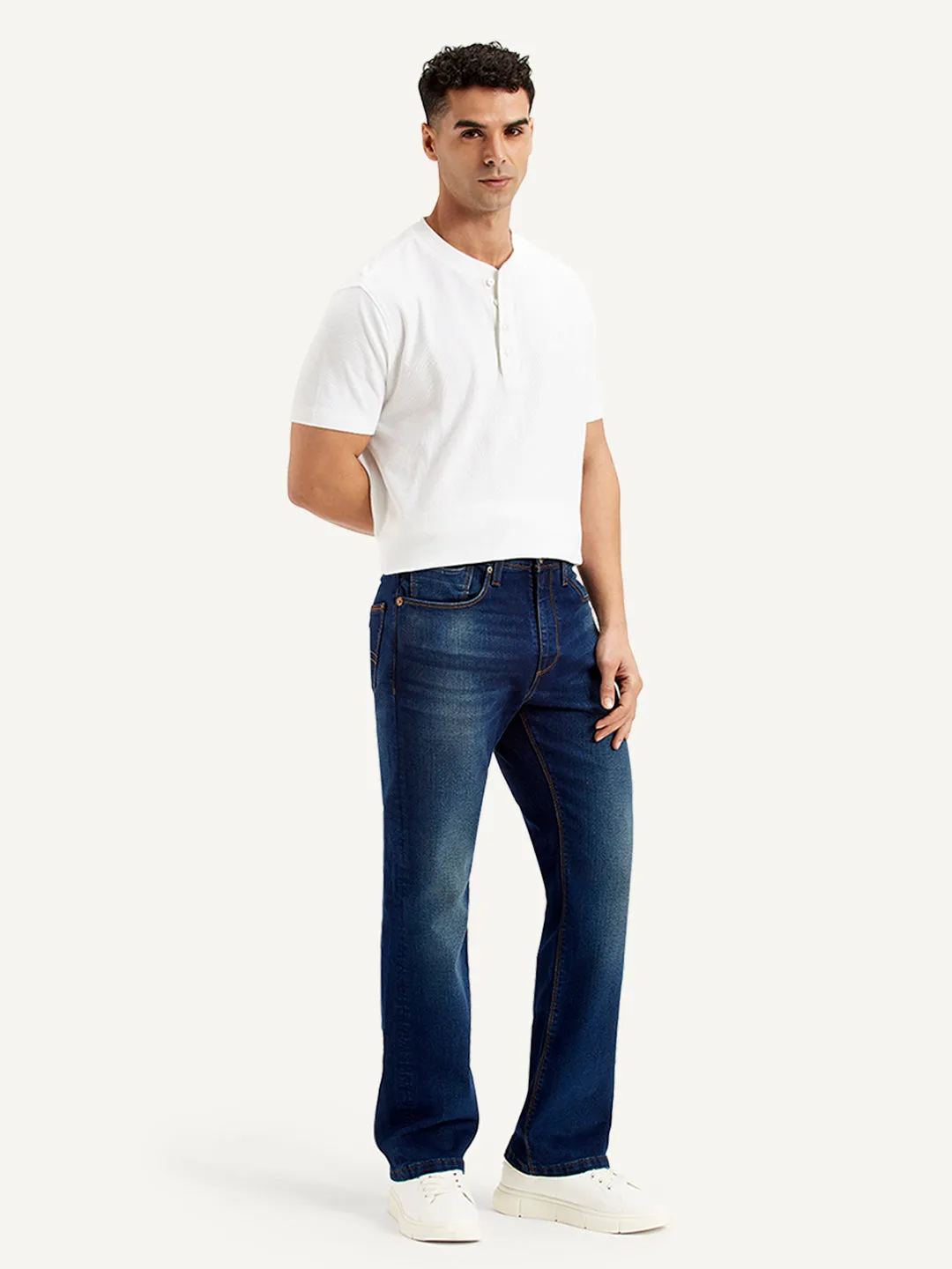 Men's 527 Slim Bootcut Fit Navy Jeans