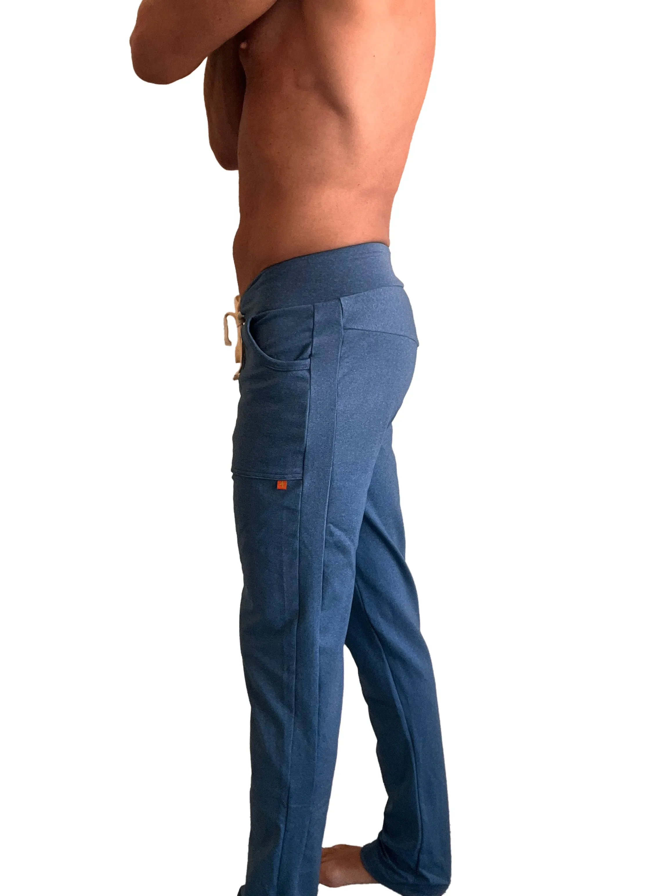 PERFORMANCE-Premium Track & Lounge Sweat Pant (Coral Blue Heather)