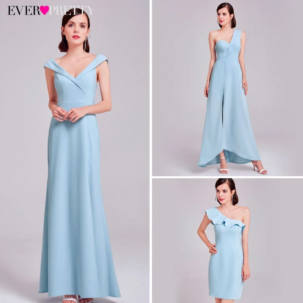 Sexy V-Neck Evening Dresses Ever Pretty Elegant Evening Dresses With Cap Sleeves Women High Splits Party Dresses