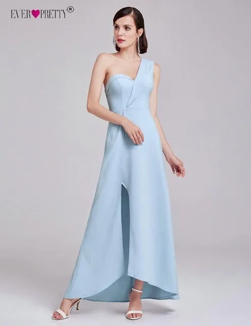 Sexy V-Neck Evening Dresses Ever Pretty Elegant Evening Dresses With Cap Sleeves Women High Splits Party Dresses