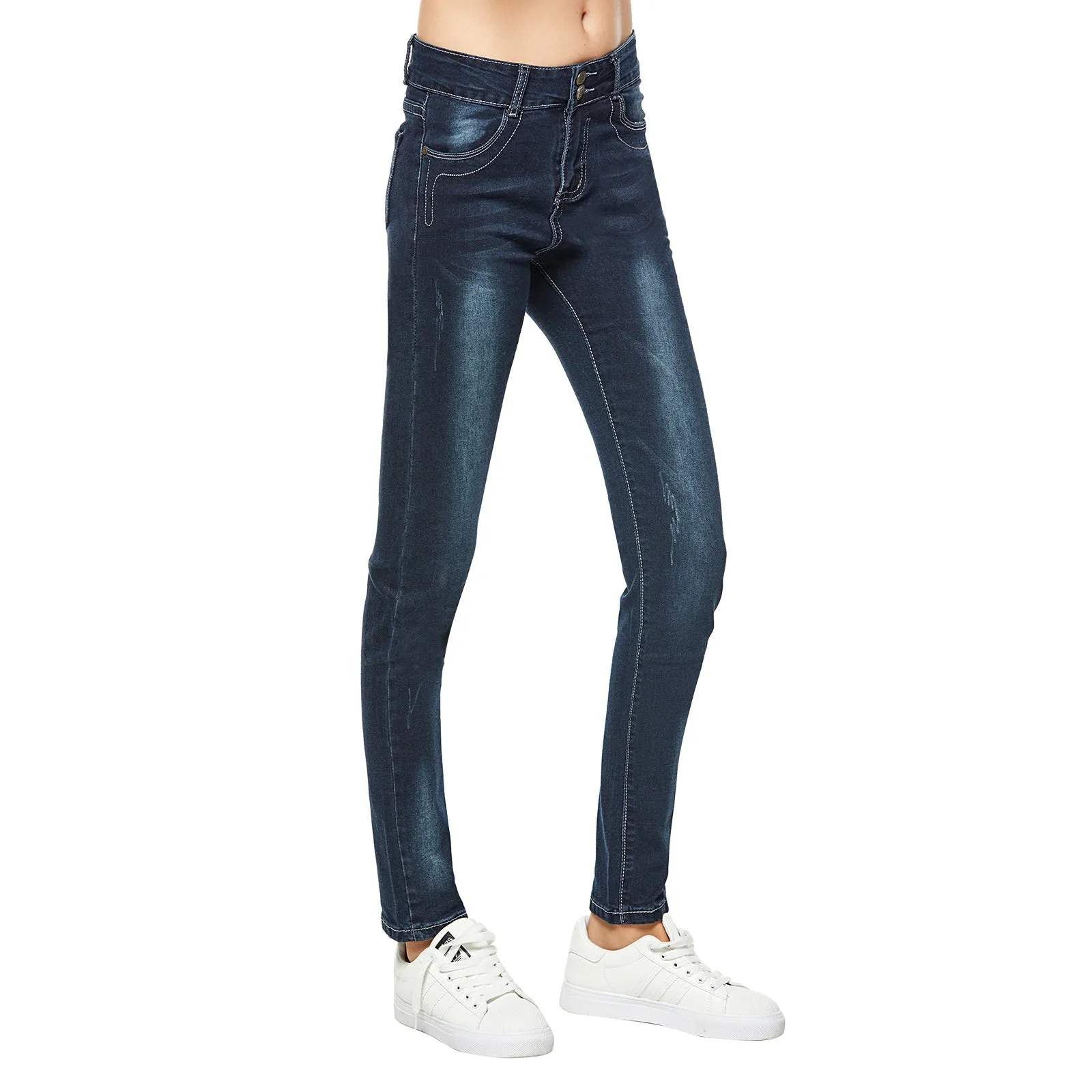 Skinny Stretch Distressed Jeans