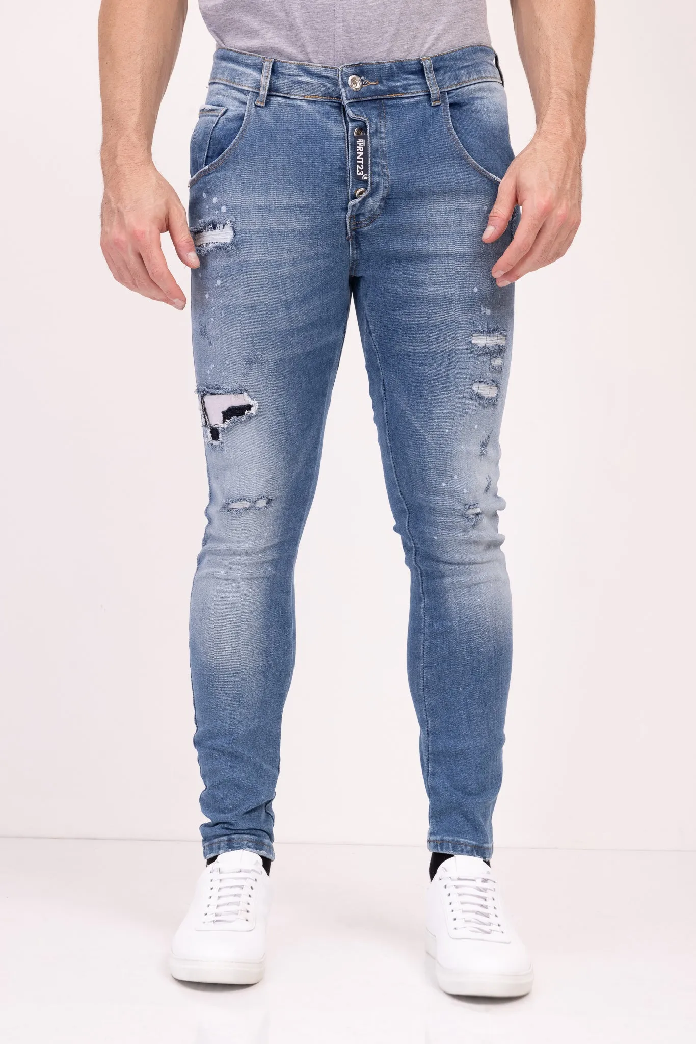 Slim-Fit Casual Jeans - Blue