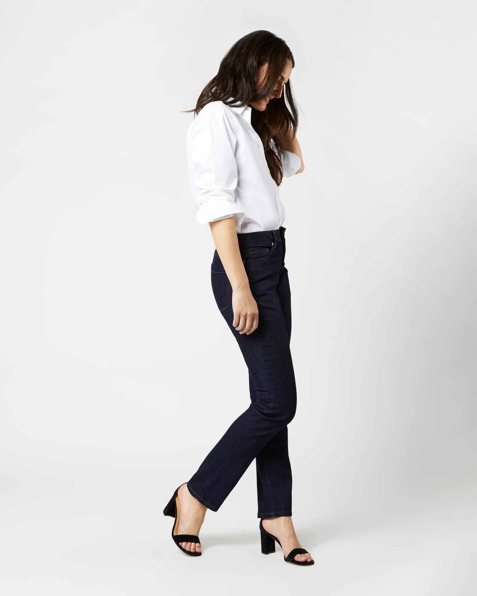 Straight Leg 5-Pocket Jean in Indigo Stretch Denim