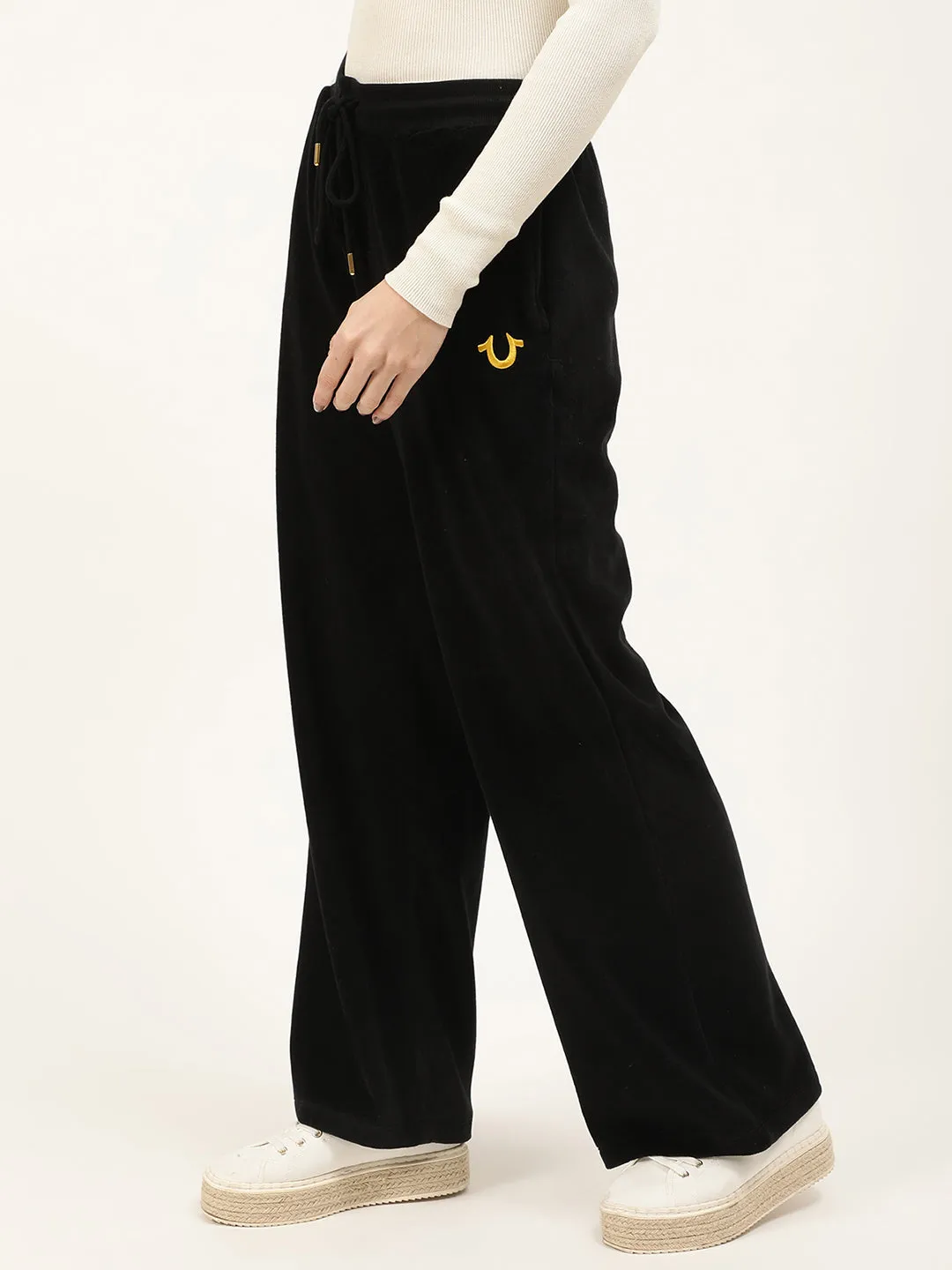 True Religion Black Relaxed Fit Trackpants