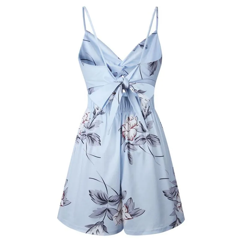 VenusFox Floral Printed Summer Mini Dress