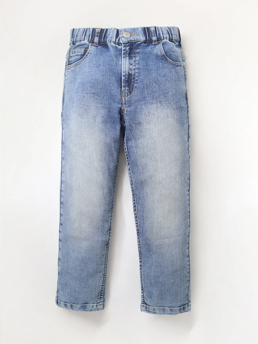 Washed Denim Blue Regular Jeans