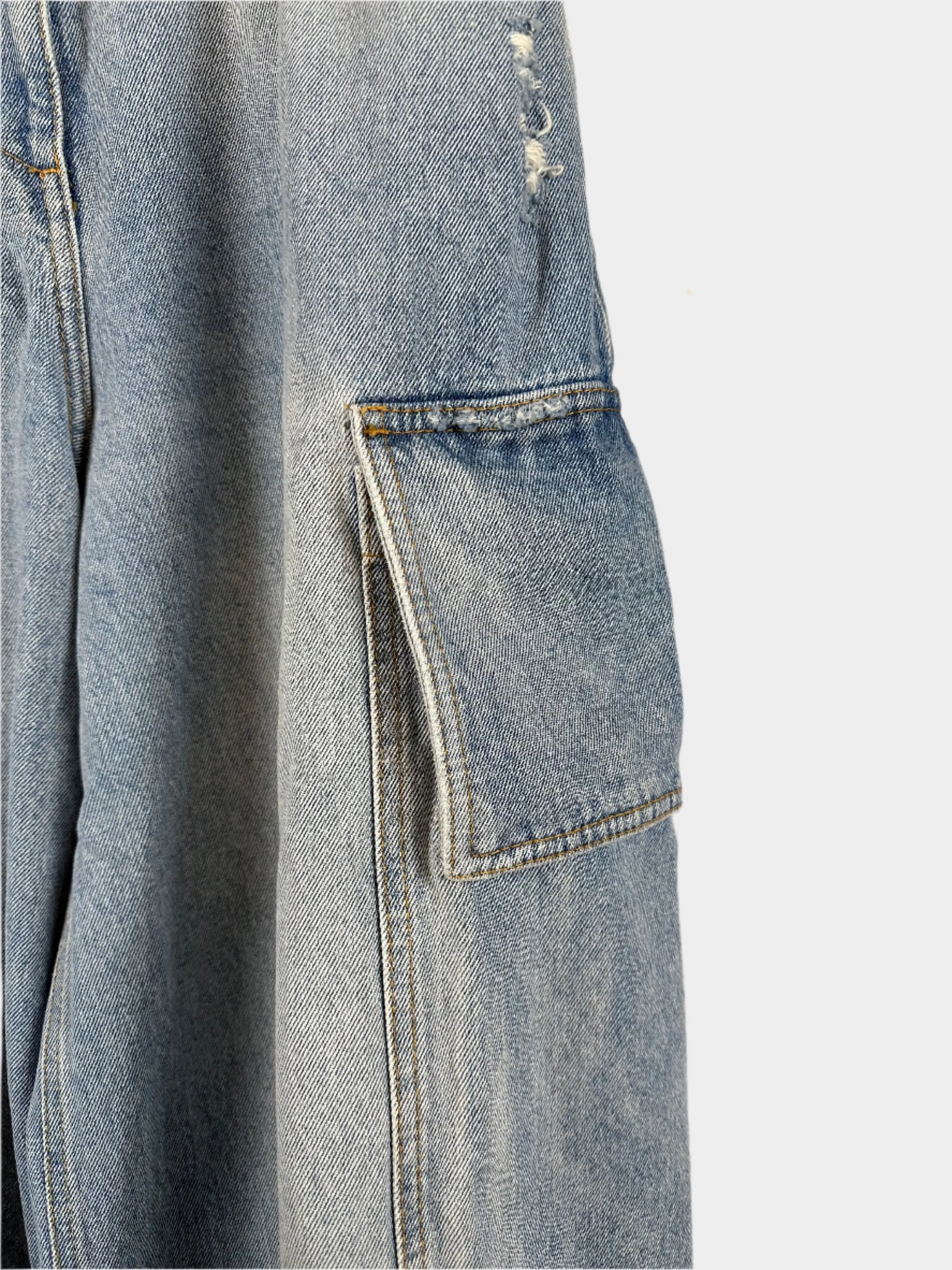 Wide Denim Parachute