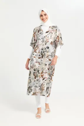 Women Assorted Floral Print Satin Kaftan Dress