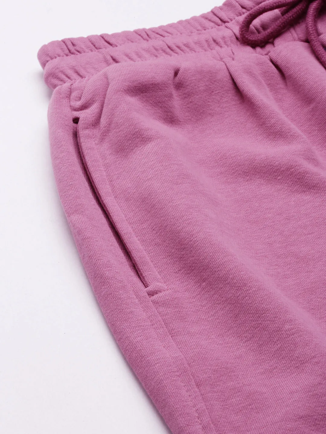 Women Mauve Solid Track Pant